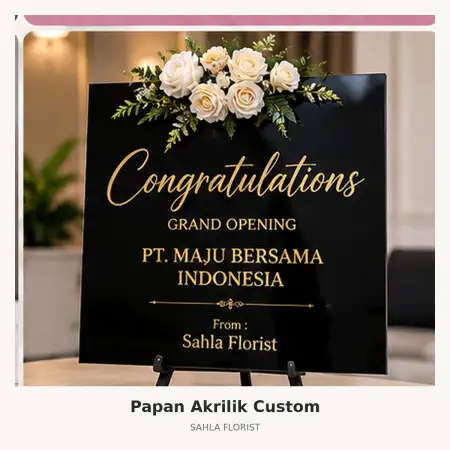 Papan Bunga Akrilik Marpoyan Damai